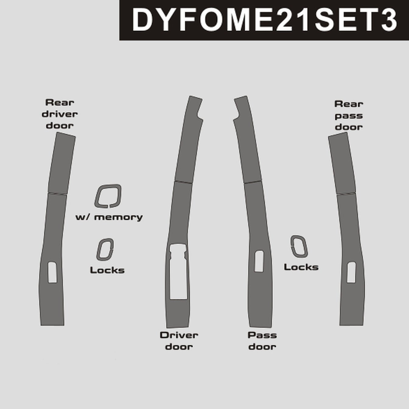 DynaCarbon™️ Carbon Fiber Window and Lock Switches For Ford Mustang Mach E 2021-2026