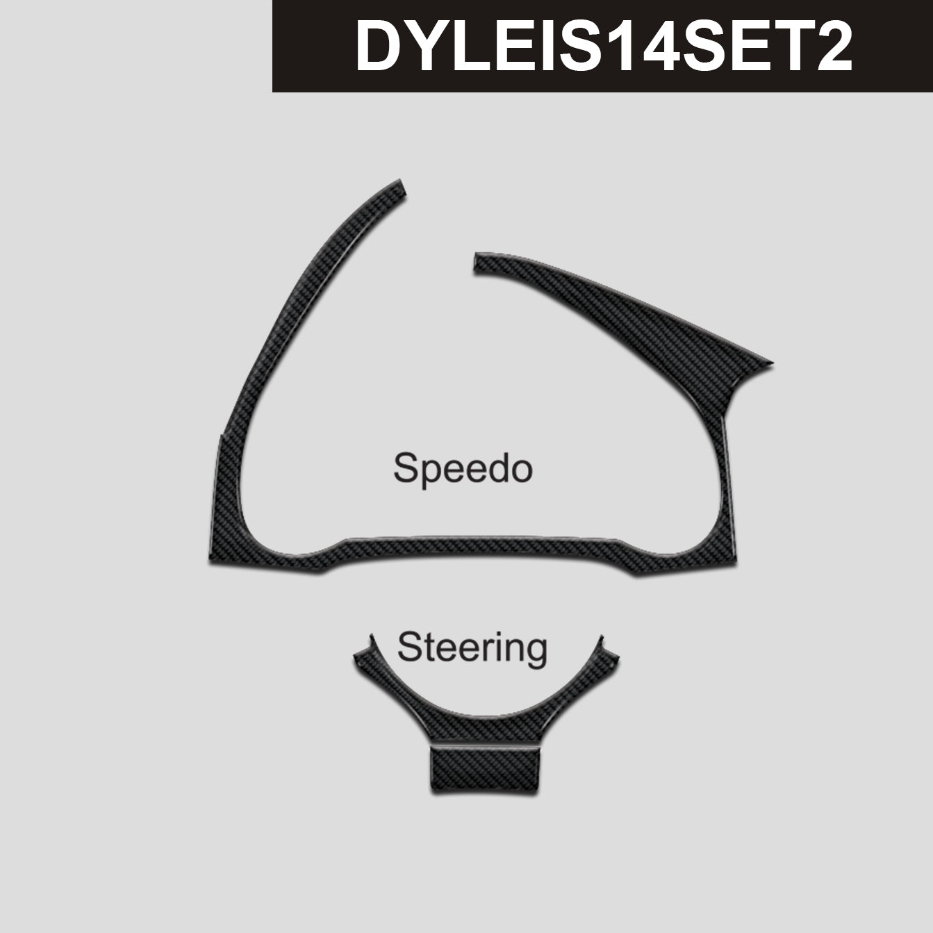 DynaCarbon™️ Carbon Speedo Surround and Steering for Lexus IS 2014-2020