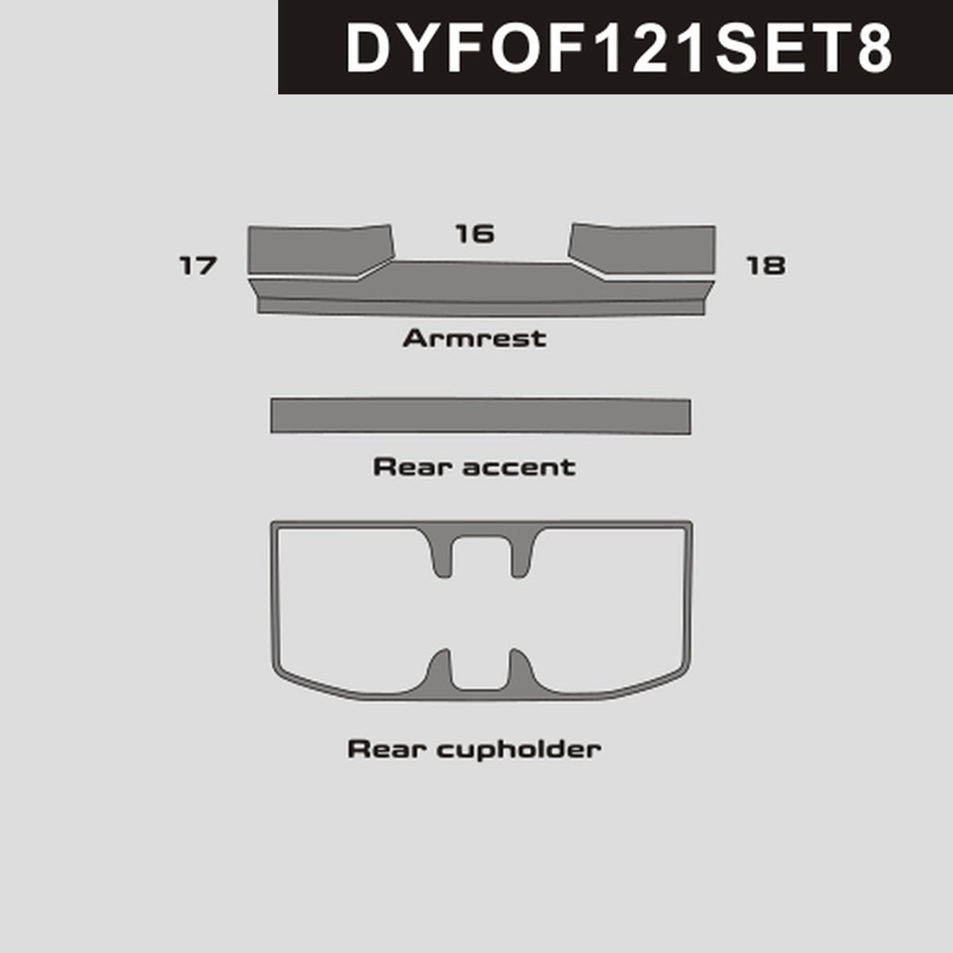 DynaCarbon™️ Carbon Armrest and Rear Console for Bucket Seats for Ford F-150 2021-up