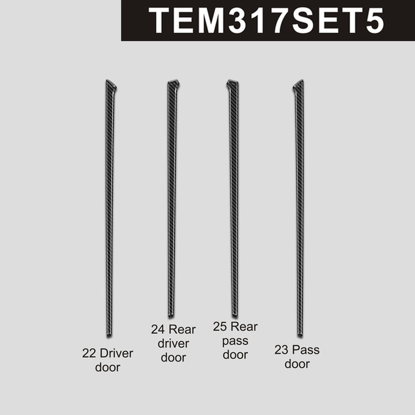 DynaCarbon™️ CarbonDoor Trims for Tesla Model 3 2017-2022