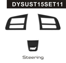 DynaCarbon™ 3PCS Carbon Fiber Steering Trim For Subaru WRX STI 2015