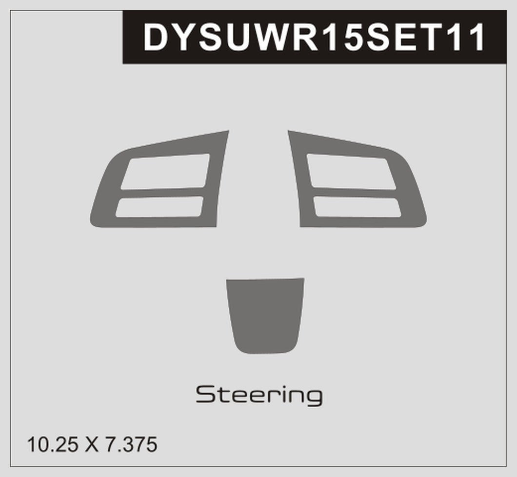 DynaCarbon™ 3PCS Carbon Fiber Steering Trim For Subaru WRX 2015