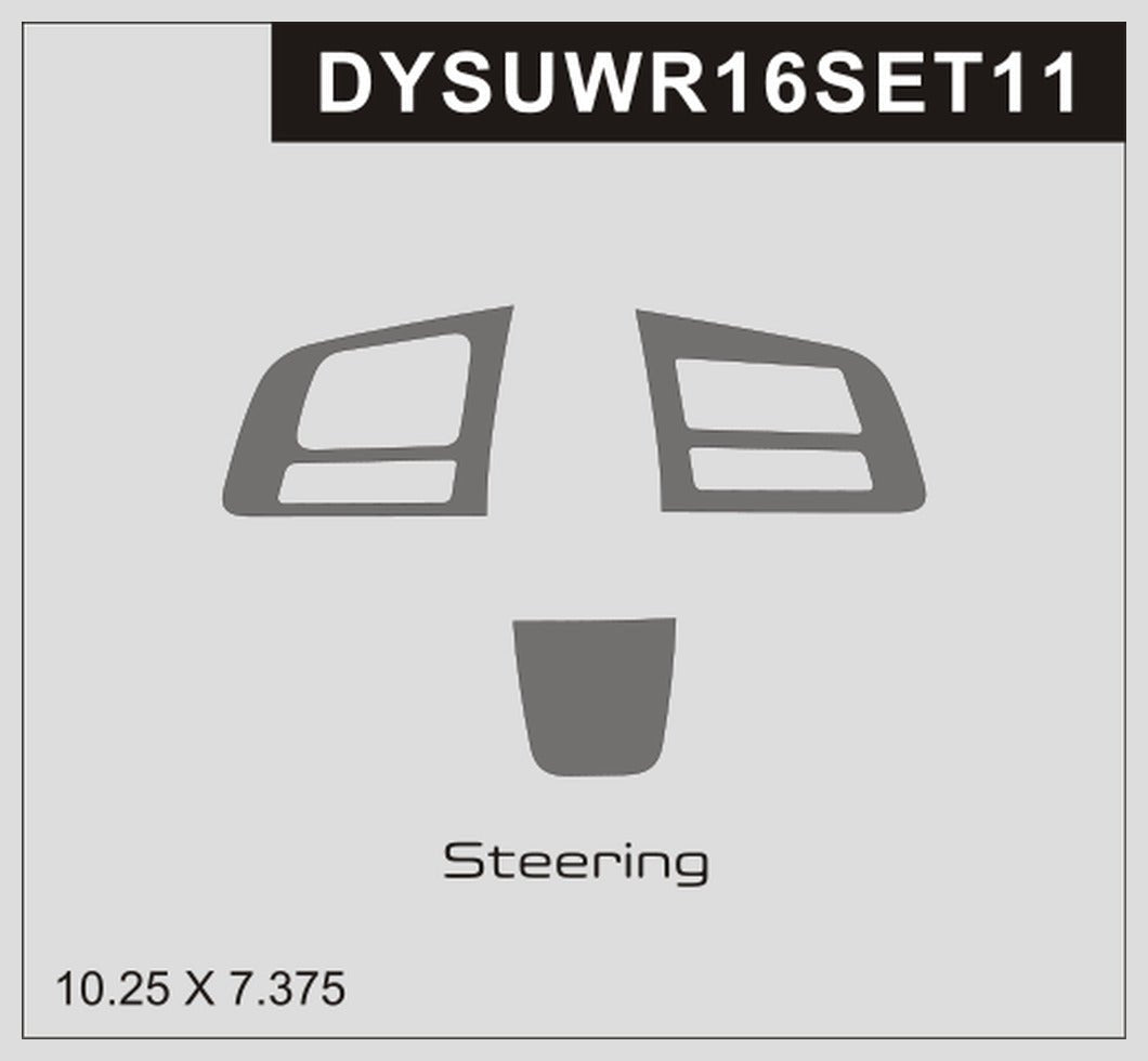 DynaCarbon™ 3PCS Carbon Fiber Steering Trim For Subaru WRX 2016-2021