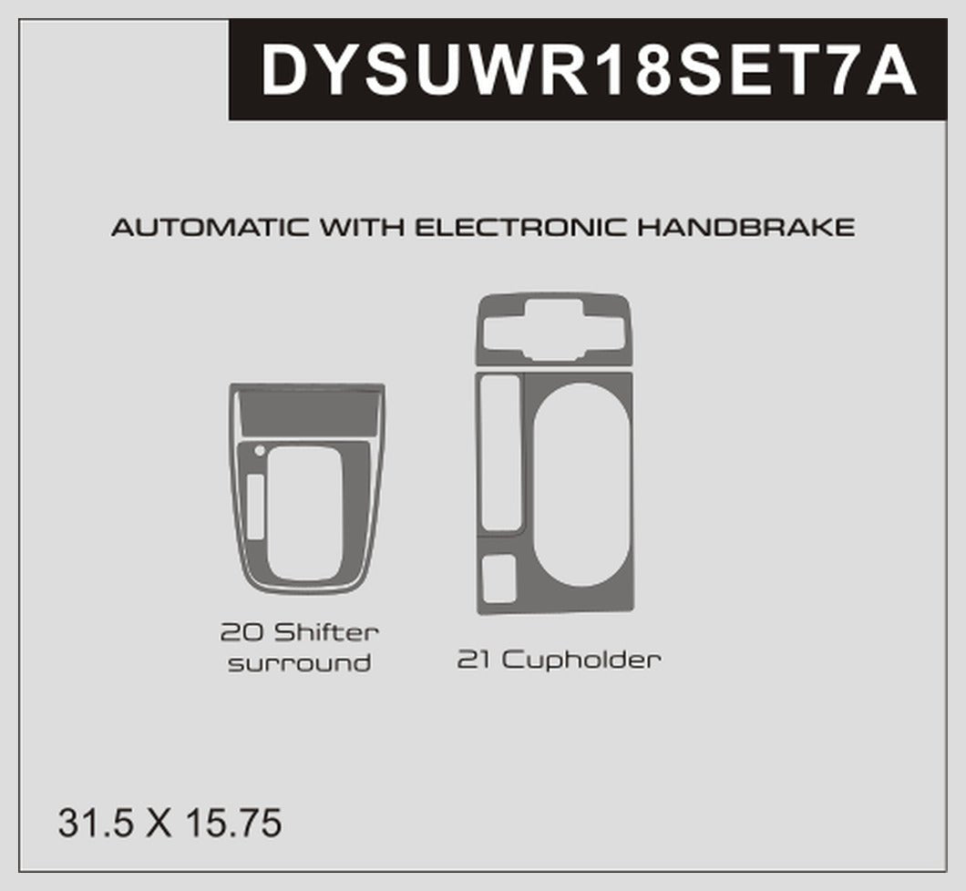DynaCarbon™ Carbon Fiber Full Center Console Trim For Subaru WRX 2018-2021