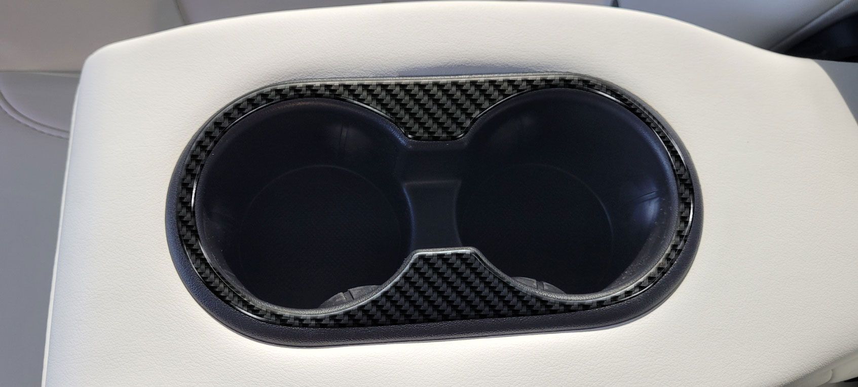 DynaCarbon™️ Carbon Rear Cupholder for Tesla Model 3 2017-2022