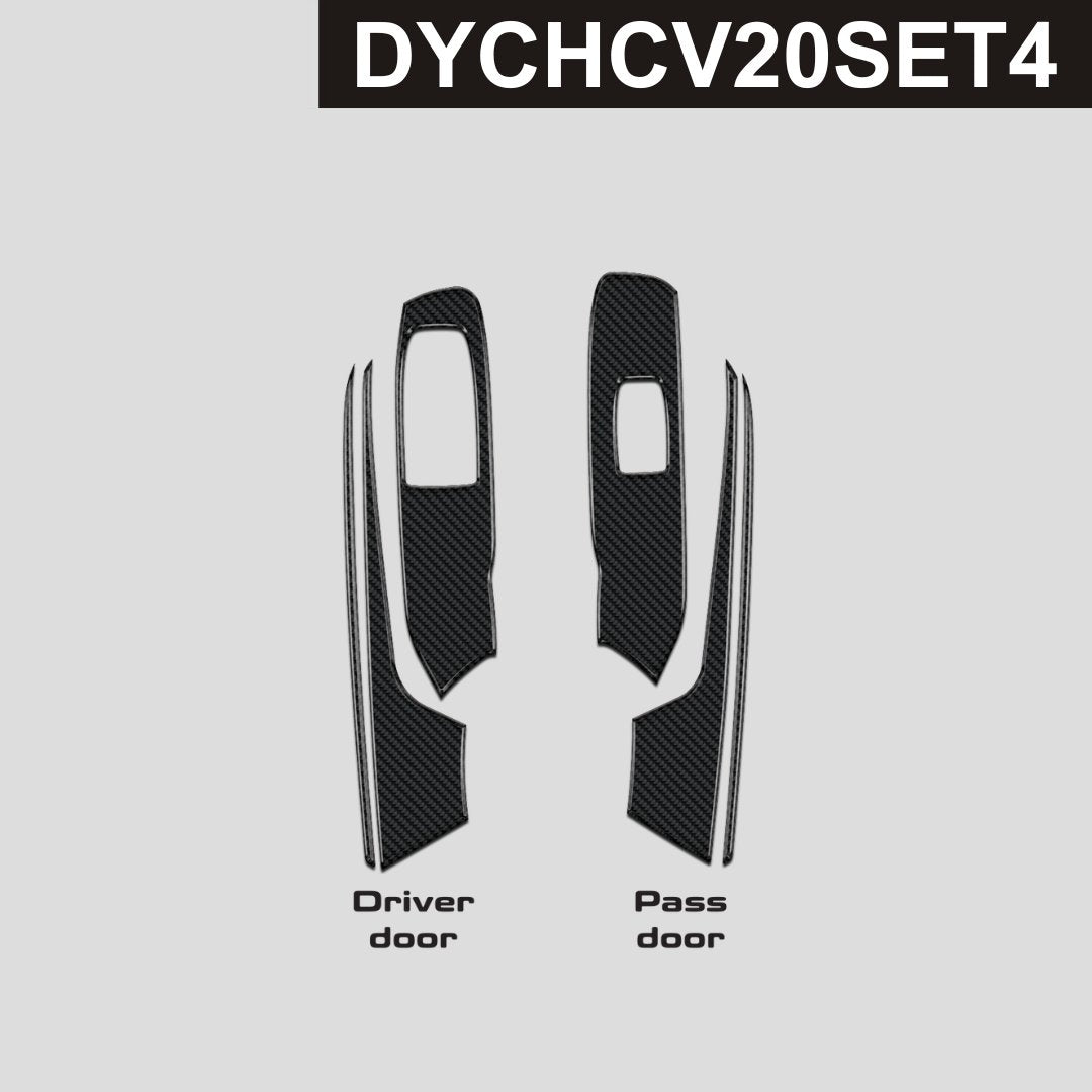 DynaCarbon™️ Carbon Window Control Panels for Chevrolet Corvette 2020-2023