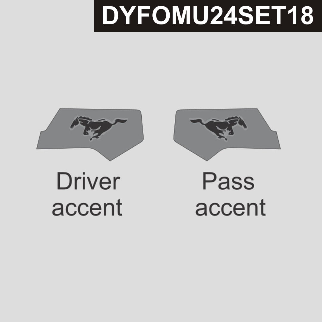 DynaCarbon™ Carbon Side Panel Overlay trim kit for Ford Mustang 2024