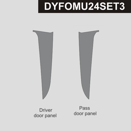 DynaCarbon™ Carbon Door Panel trim kit for Ford Mustang 2024-2026