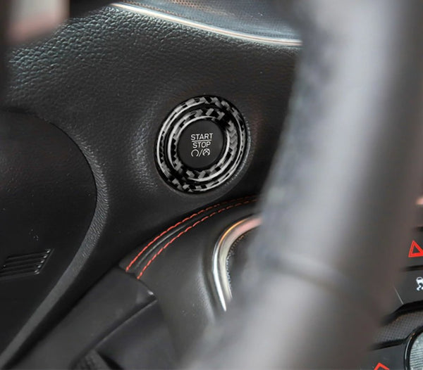 DynaCarbon™️ Carbon Fiber Car Engine Start Stop Button Cover for Dodge Challenger 2015-2022