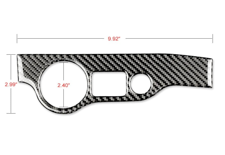DynaCarbon™️ Carbon Fiber Headlight Control Trim for Dodge Challenger 2015-2023