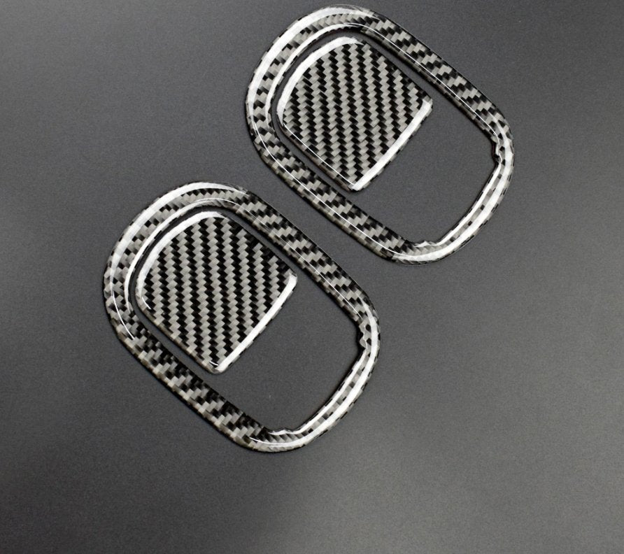 DynaCarbon™️ Carbon Fiber Rear Seat Pull Overlay for Dodge Challenger 2015-2023