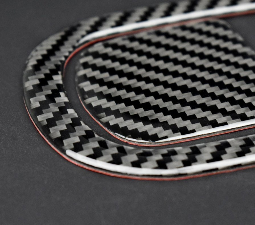 DynaCarbon™️ Carbon Fiber Rear Seat Pull Overlay for Dodge Challenger 2015-2023