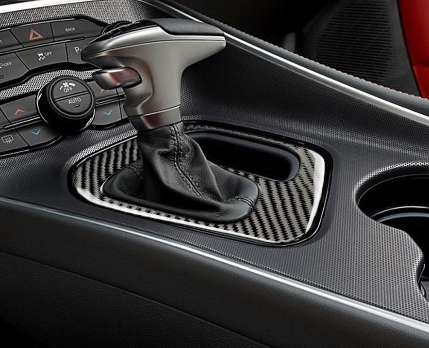 DynaCarbon™️ Gear Shift Panel Cover for Dodge Challenger 2015-2023