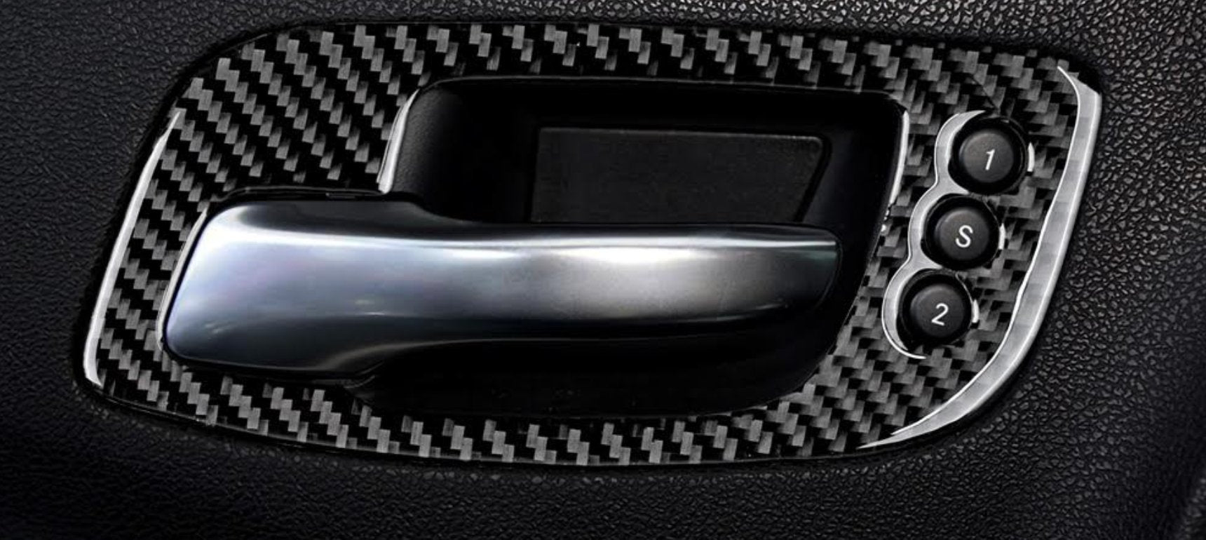 DynaCarbon™️ Carbon Fiber Door Handle Trim for Dodge Charger 2015-2023