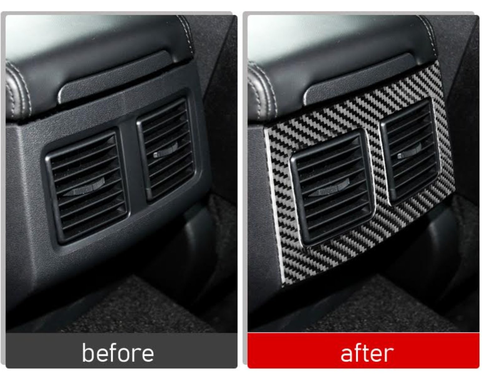 DynaCarbon™️ Carbon Fiber Rear Center Air Outlet Overlay for Dodge Challenger 2008-2014