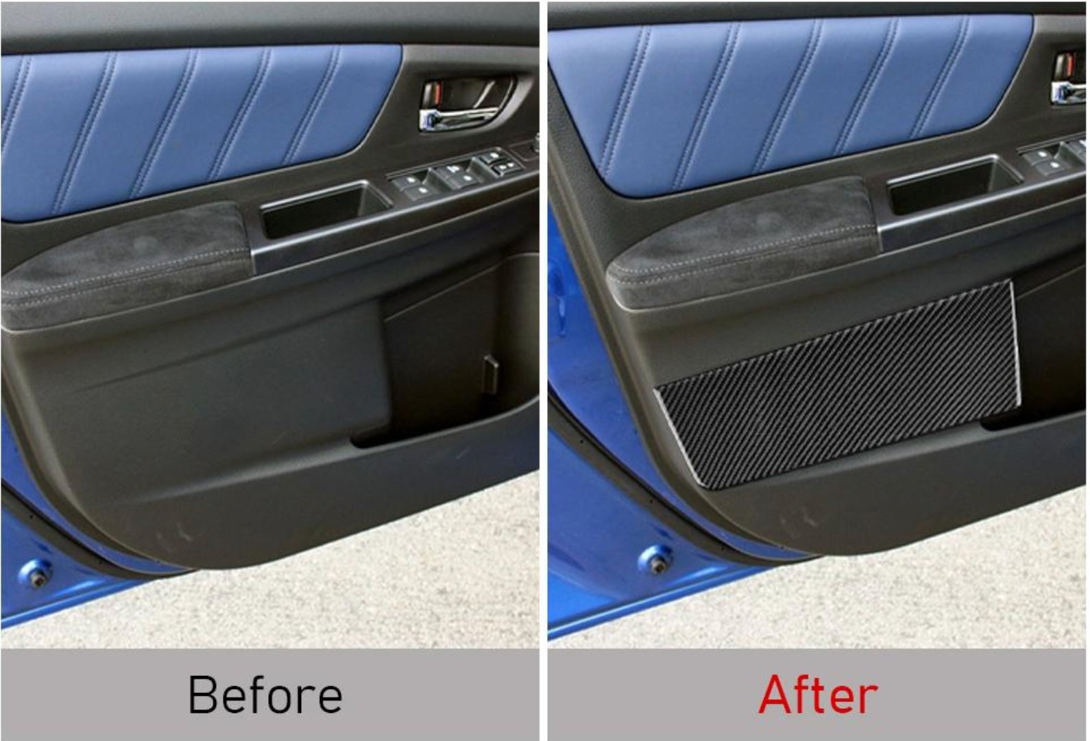 DynaCarbon™ 4 PCS Carbon Fiber Front/Rear Door Panel For Subaru WRX 2015-2021