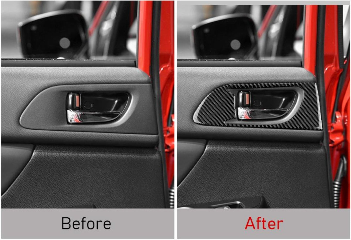 DynaCarbon™ 7 PCS Carbon Fiber Front/Rear Door Trims For Subaru WRX 2015-2016