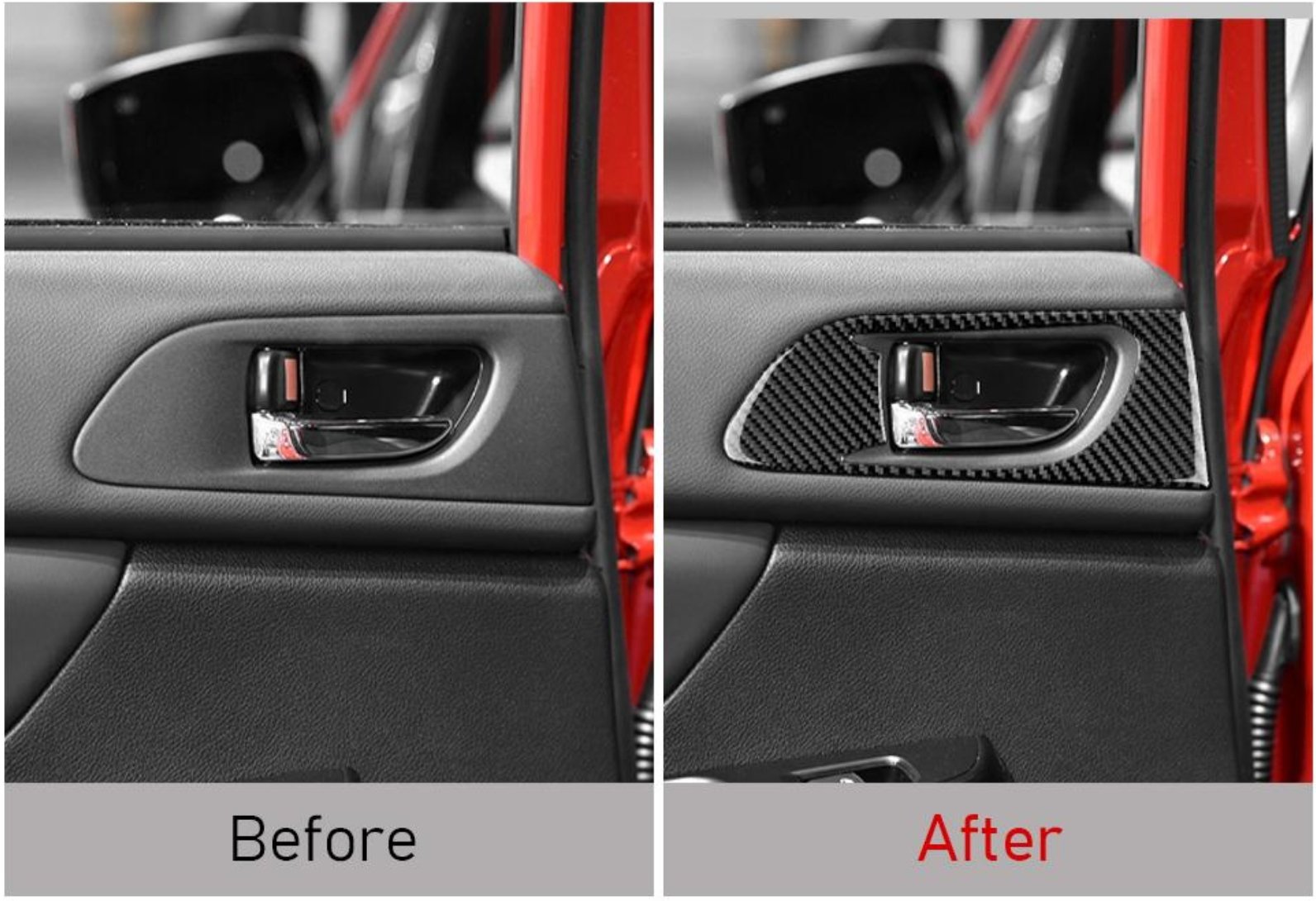 DynaCarbon™ 7 PCS Carbon Fiber Front/Rear Door Trims For Subaru WRX 2015-2016