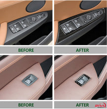 DynaCarbon™️ Carbon Fiber Full Set Window Control Frame Trim Overlay for BMW X3 F25 X4 F26 2014-2016