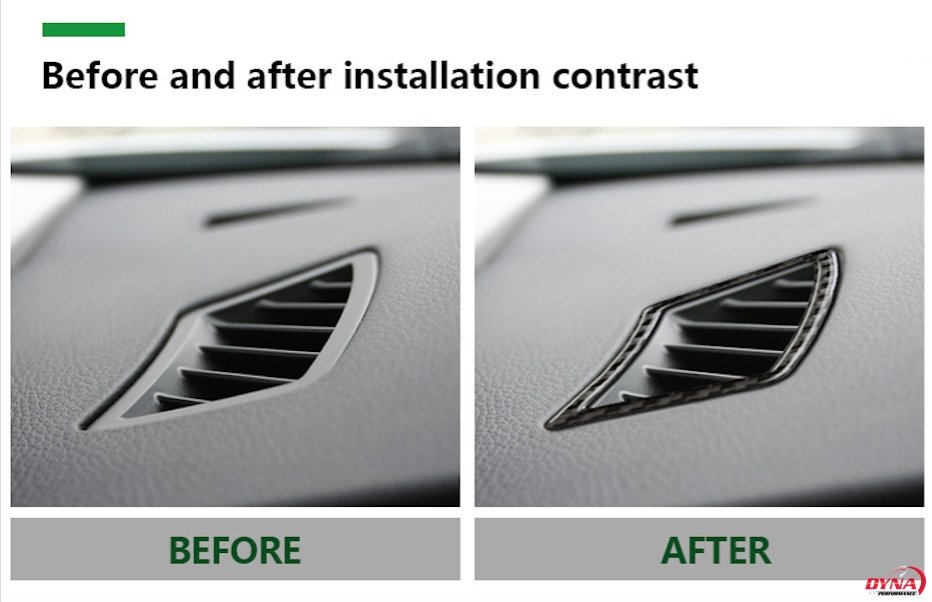 DynaCarbon™️ Carbon Fiber Dashboard Air Conditioning Vent Trim for BMW 5 Series E60 2005-2010
