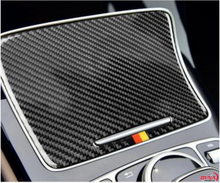 DynaCarbon™️ Carbon Fiber Cup Holder Cover Trim Overlay for Mercedes Benz W205 C Class C180 C200 C300 GLC