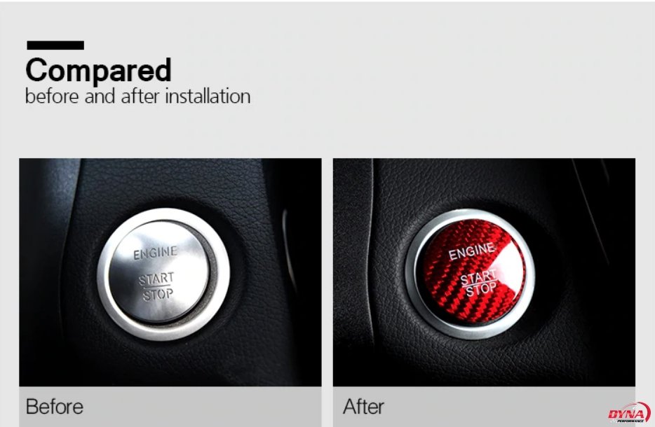 DynaCarbon™️ Carbon Fiber Engine Start Button Cover for Mercedes Benz