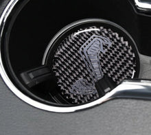 DynaCarbon™ Carbon Fiber Anti-Slip Coaster Overlays for Ford Mustang Accessories 2015-2023