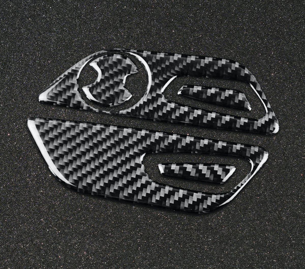 DynaCarbon™ Carbon Fiber Seat Function Control Trim Overlay for Ford Mustang 2015-2023