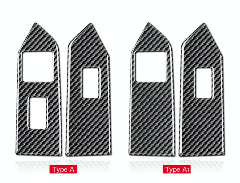 DynaCarbon™ 4 PCS Window Control Trim Kit For Ford Mustang 2010-2014