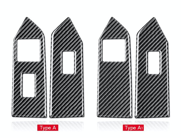 DynaCarbon™ 4 PCS Window Control Trim Kit For Ford Mustang 2010-2014