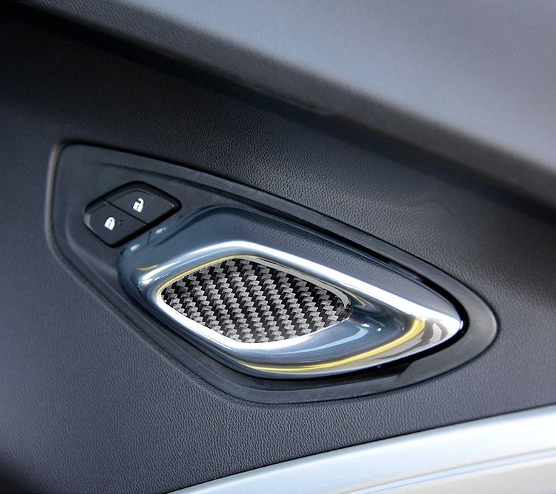 DynaCarbon™️ Carbon Fiber Inner Door Handle Trim Overlay for Chevrolet Camaro 2016-2021