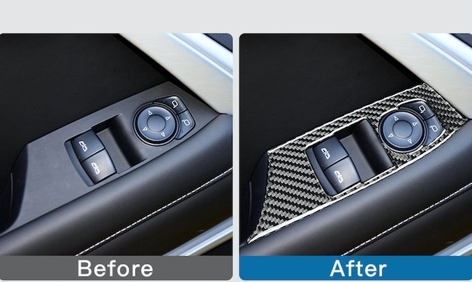 DynaCarbon™️ Carbon Fiber Window Control Trim for Chevrolet Camaro 2016-2023
