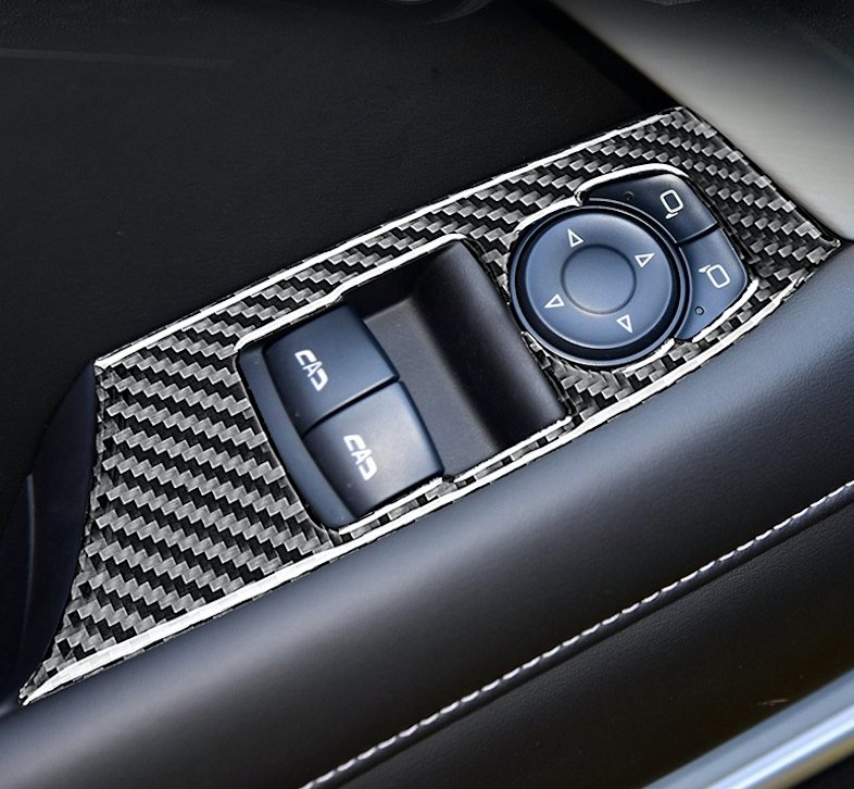 DynaCarbon™️ Carbon Fiber Window Control Trim for Chevrolet Camaro 2016-2021