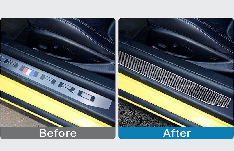 DynaCarbon™️ Carbon Fiber Door Seal Trim Overlay for Chevrolet Camaro 2016-2023