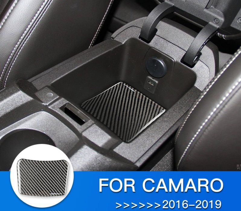 DynaCarbon™️ Carbon Fiber Interior Storage Box Trim for Chevrolet Camaro 2016-2021