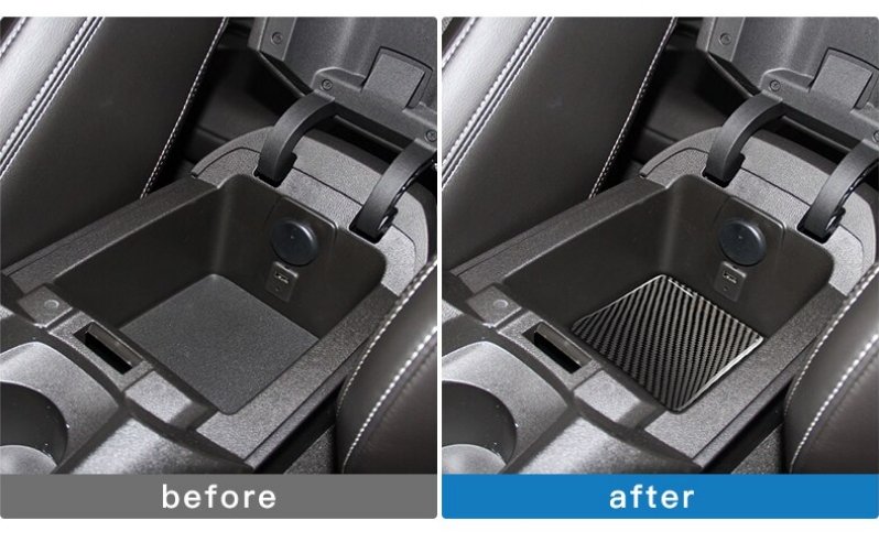 DynaCarbon™️ Carbon Fiber Interior Storage Box Trim for Chevrolet Camaro 2016-2023