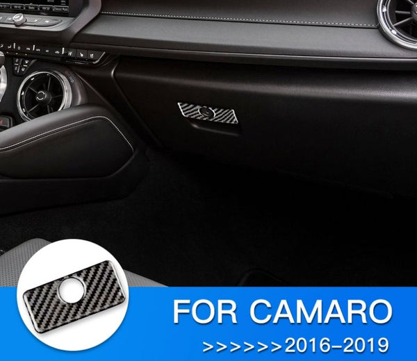 DynaCarbon™️ Co-Pilot Storage Box Handle Trim Overlay for Chevrolet Camaro 2016-2023