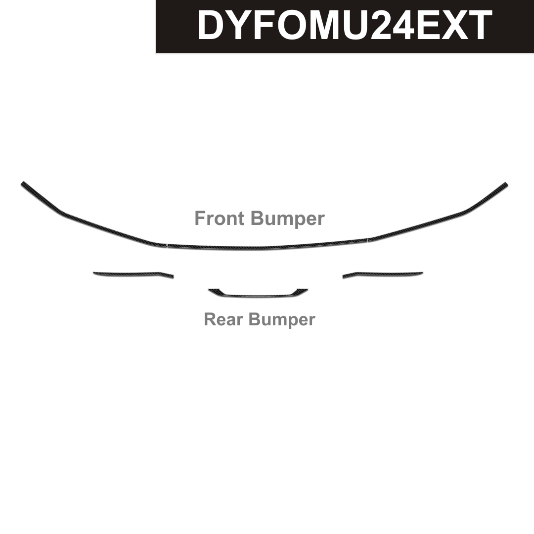 DynaCarbon™ Carbon Front and Rear Bumpers kit for Ford Mustang Non-Performance 2024-2026