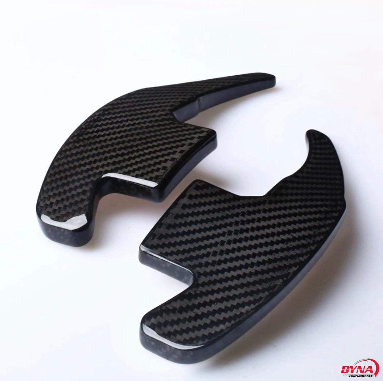 DynaCarbon™️ 2 PCS Carbon Fiber Steering Wheel Paddle Shifter Overlays for Ford Mustang 2015-2023