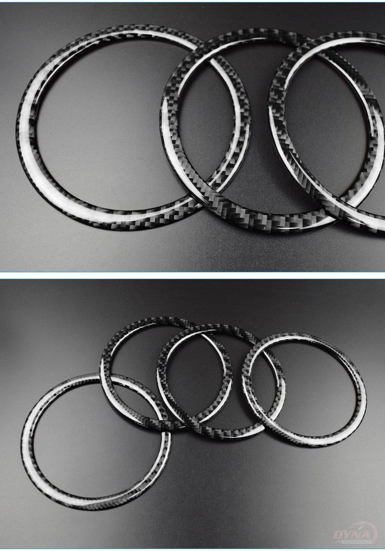 DynaCarbon™️ 4PCS Carbon Fiber Door Speakers Cover Trim Overlay for BMW F30 F32 3 Series 4 Series F34 3GT