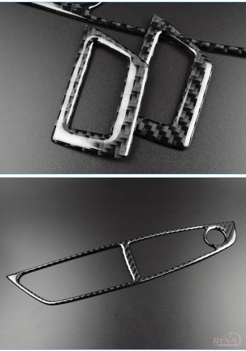 DynaCarbon™️ LHD Window Control Frame Trim Overlay for BMW F10 5 Series