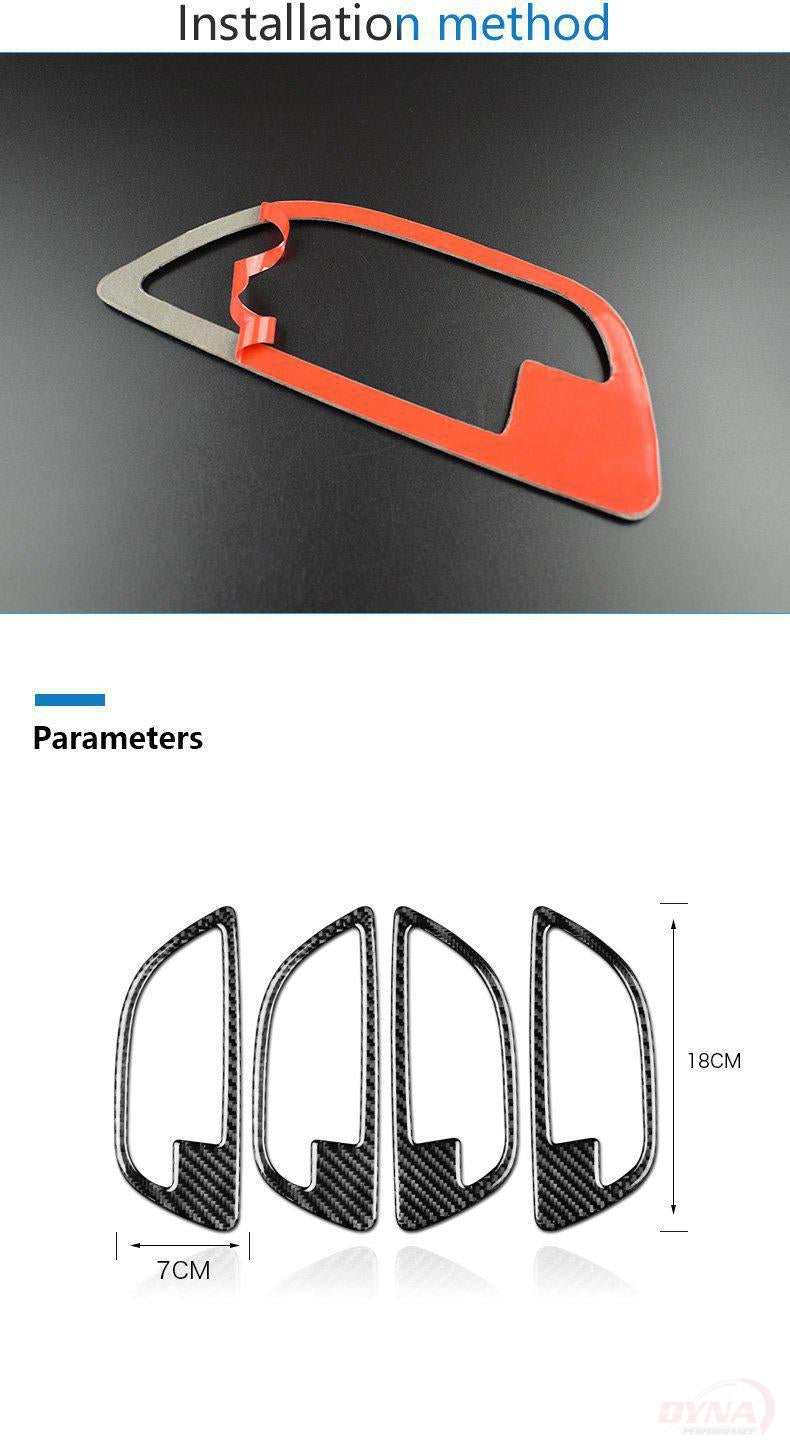 DYNACARBON™️ CARBON FIBER DOOR HANDLE TRIM FOR BMW F10 5 SERIES