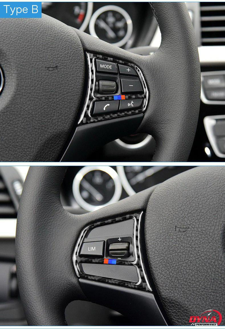 DynaCarbon™️ Carbon Fiber Steering Wheel Trim Overlay for BMW F20 F21 –  Dyna Performance
