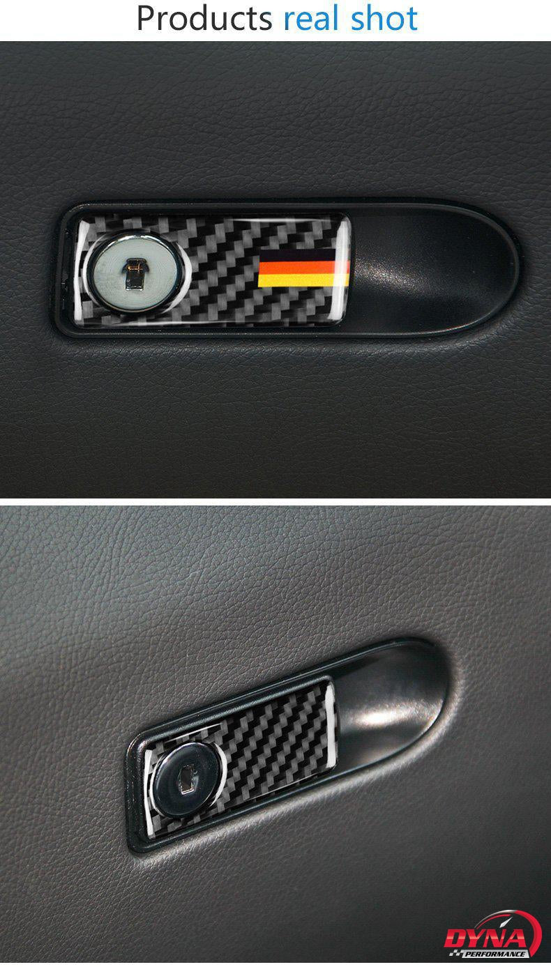 DynaCarbon™️ Carbon Fiber Interior Glove Box Trim Overlay for Mercedes Benz C Class W205 W212 GLC GLK