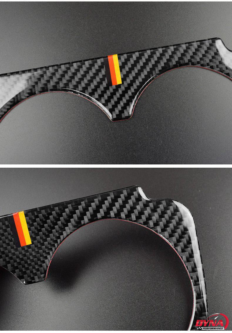 DynaCarbon™️ Carbon Fiber Interior Cup Holder Frame Trim Overlay for Mercedes Benz W205 C Class C180 C200 C300 GLC