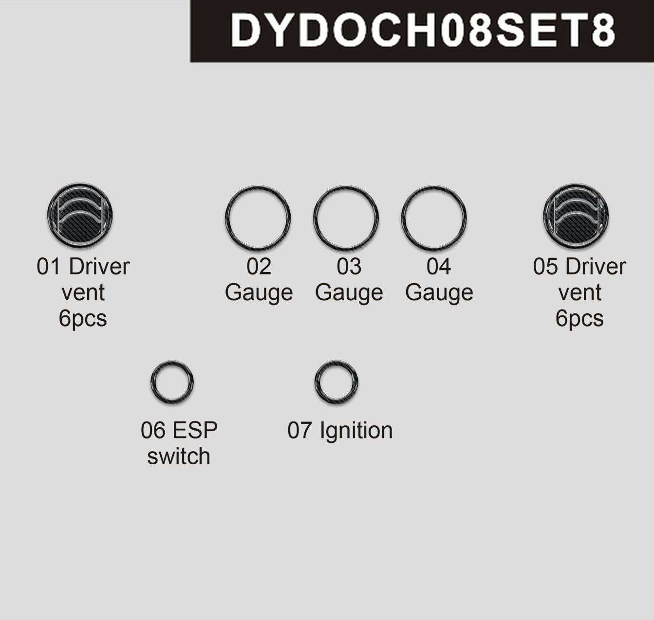 DynaCarbon™ Gauges and Vents Trim for Nissan 370Z 2009-2020