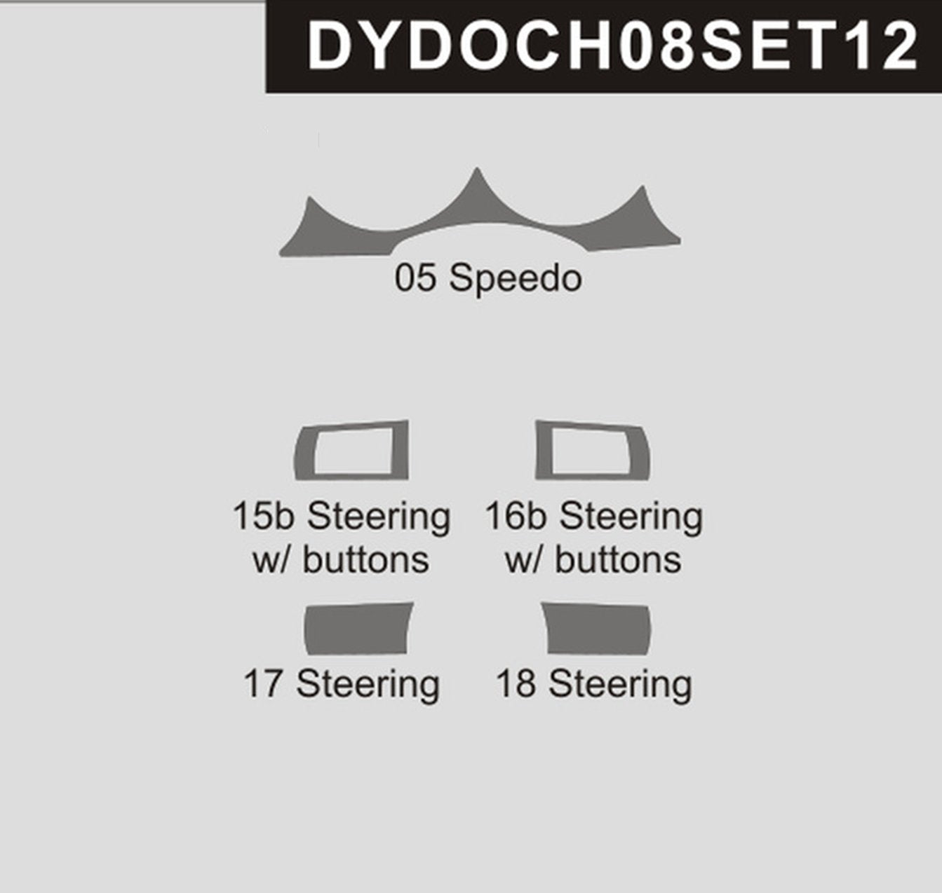 DynaCarbon™ Speedometer and Steering Wheel Trims for Dodge Challenger 2008-2010