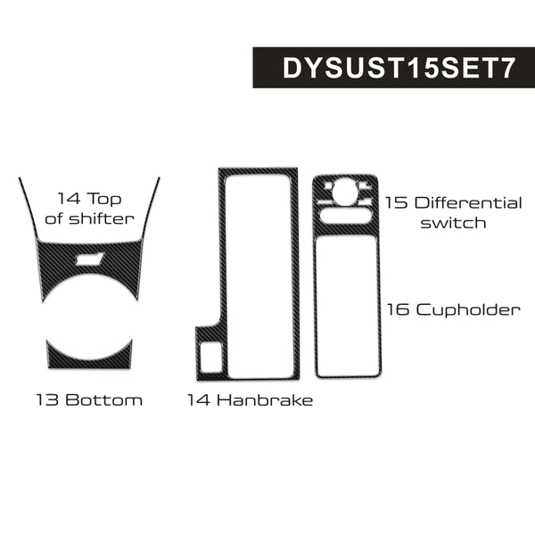 DynaCarbon™ Carbon Fiber Full Center Console Trim Manual Shifter For Subaru WRX STI 2015-2021