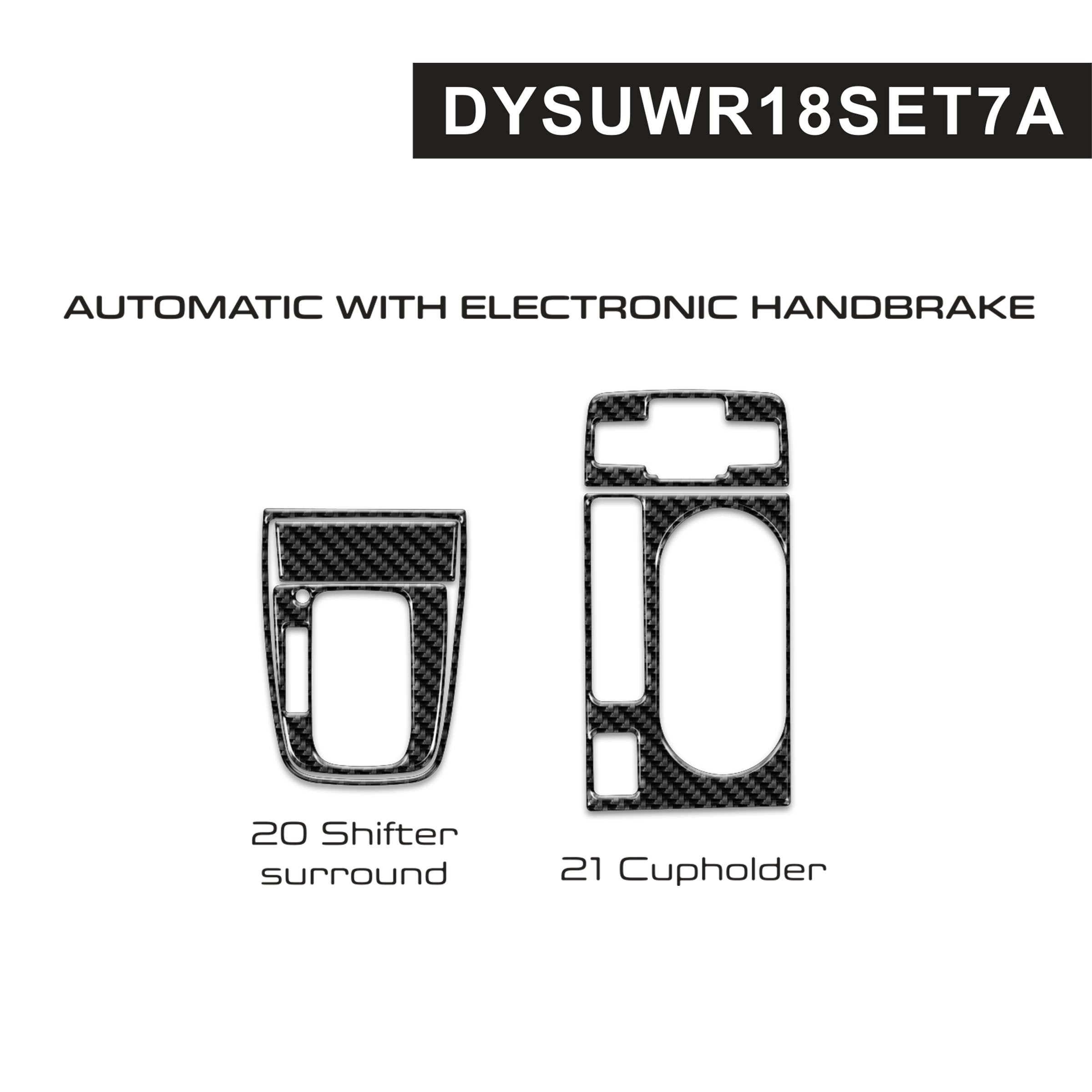 DynaCarbon™ Carbon Fiber Full Center Console Trim For Subaru WRX 2018-2021
