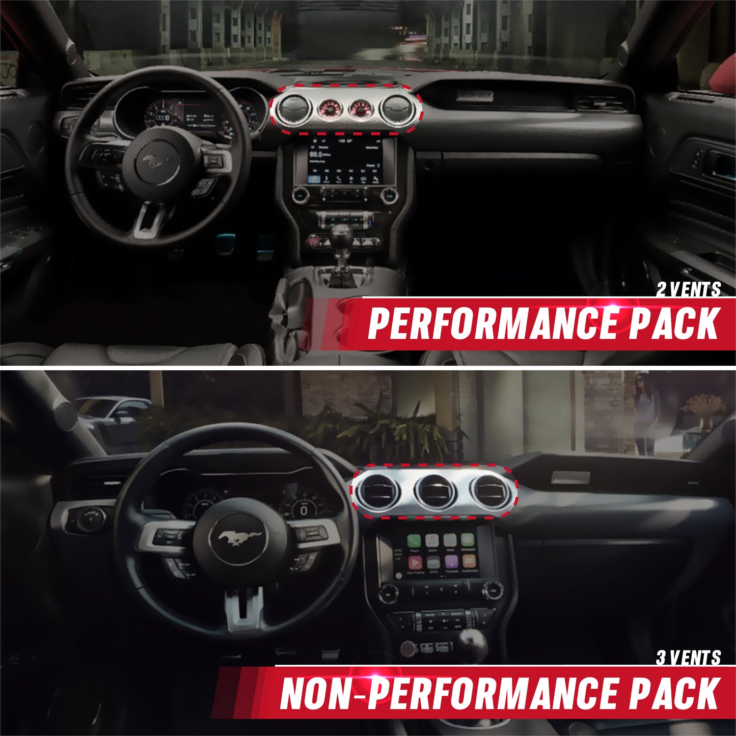 DynaCarbon™️ Full Dashboard Set for Ford Mustang 2015-2023